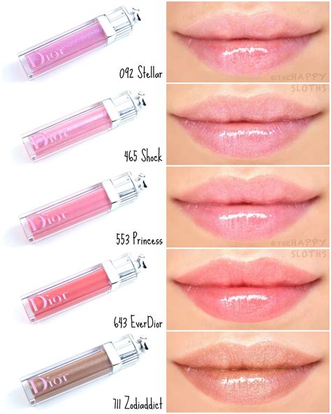 dior addict lip shine swatches